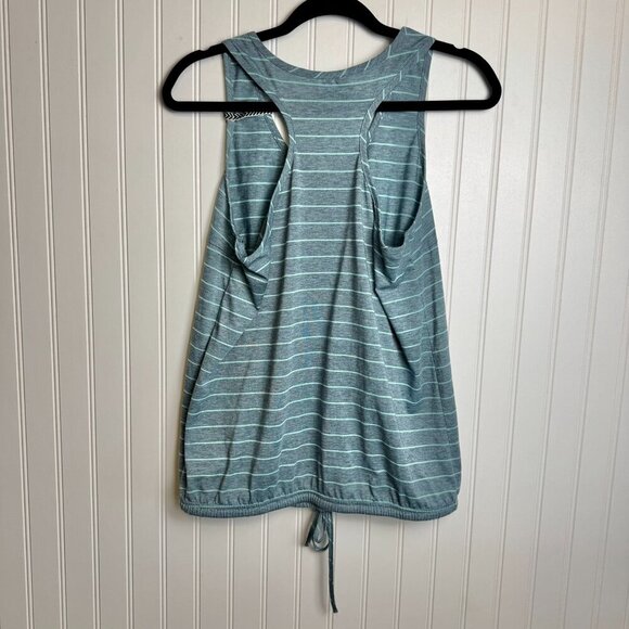 Meru Striped Sleeveless Athletic Tank Drawstring M38 - Picture 6 of 7